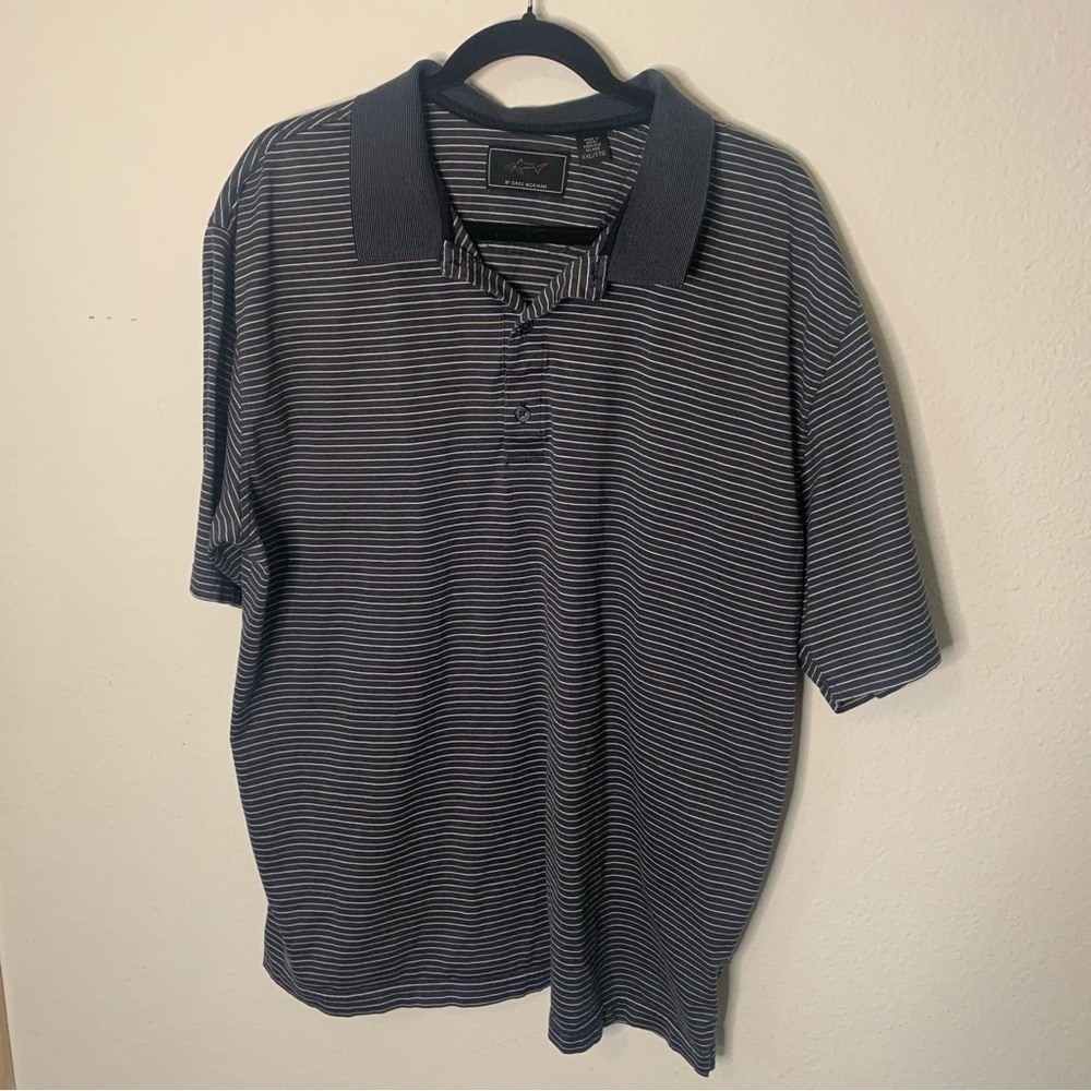 Men's Greg Norman Striped Golf Polo Size XXL